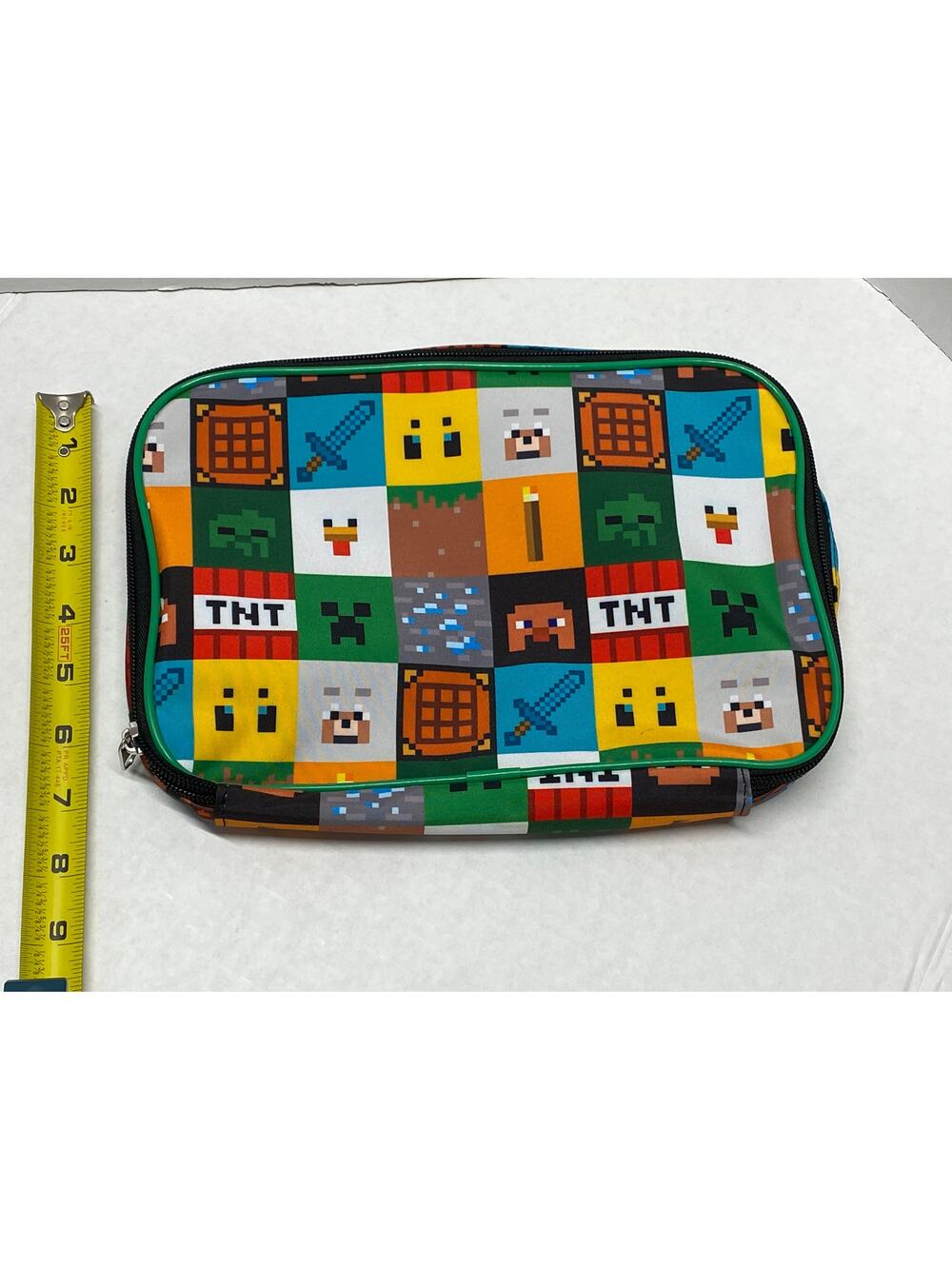 Minecraft Kids Insulated Lunch Bag Block Print Pre Owned